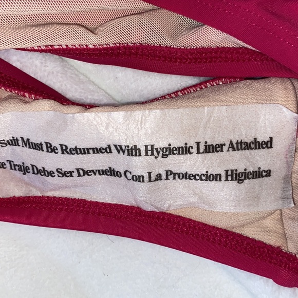 NWT Kona Sol Fuchsia One Piece Bathing Suit size 20 one shoulder ruffle - Picture 4 of 12